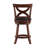 Aislinn Swivel Upholstered Faux Leather Counter Stool with Solid Wood Frame-167070531