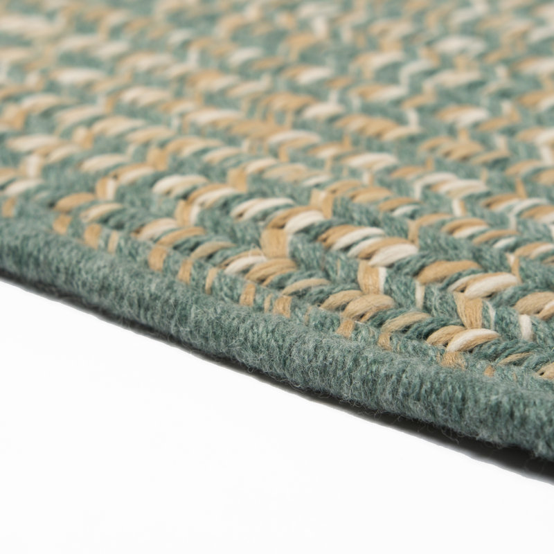 Monterey Teal Braided Reversible Wool Rug 14' x 17'