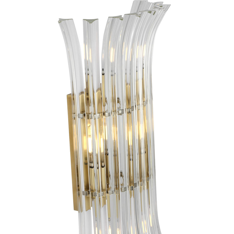AERIN Rhine 21" Sconce with Crystal, Hand-Rubbed Antique Brass