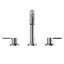 Widespread Bathroom Faucet with Drain Assembly