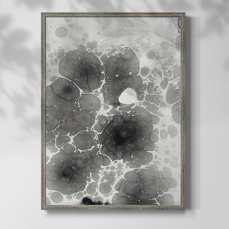 Marbling I Framed Print - Solid Wood, 11" H x 9" W