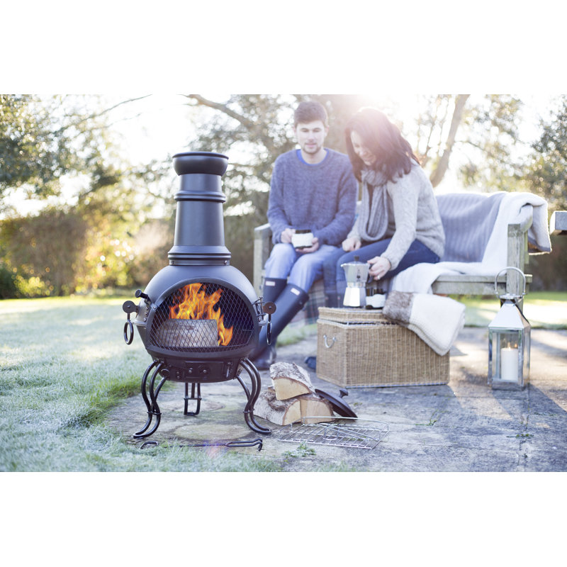 La Hacienda Murcia Medium Steel Chimenea With Grill