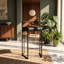 Tabouret de comptoir empilable en simili-cuir l 17,5 po x P 16 po x H 31 po Fuji (ensemble de 3)
