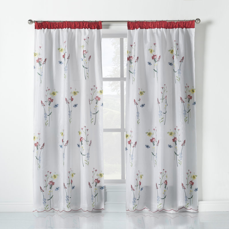 Stamper Semi Sheer Curtain Pair, 147 x 137 cm