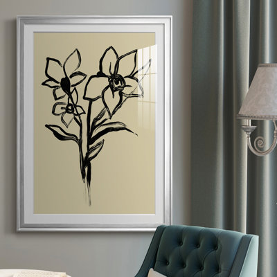 Encre florale I - reproduction de cadre photo