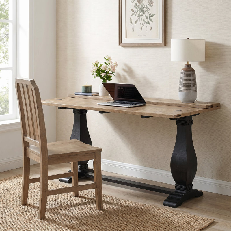Console Sarcoline, Noir / bois flottant