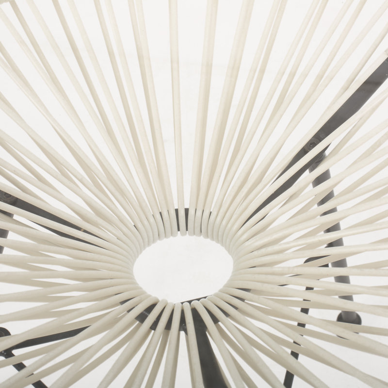Table d'appoint d'extérieur pour patio, Blanc