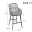 Tabouret de bar en fonte d'aluminium de 46 po avec coussins Brookens-1897805857