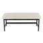 Banc en métal noir et similicuir blanc-1287411820
