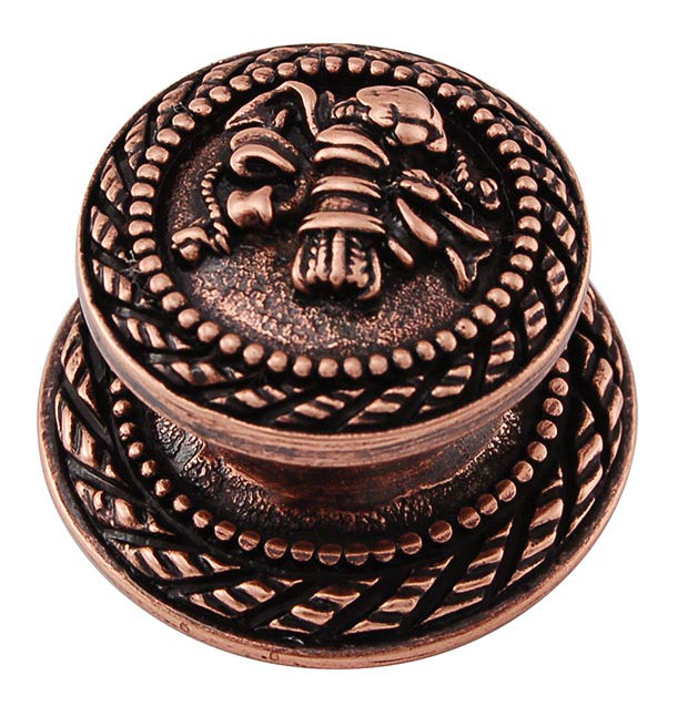 Sforza Mushroom Knob, Antique Copper