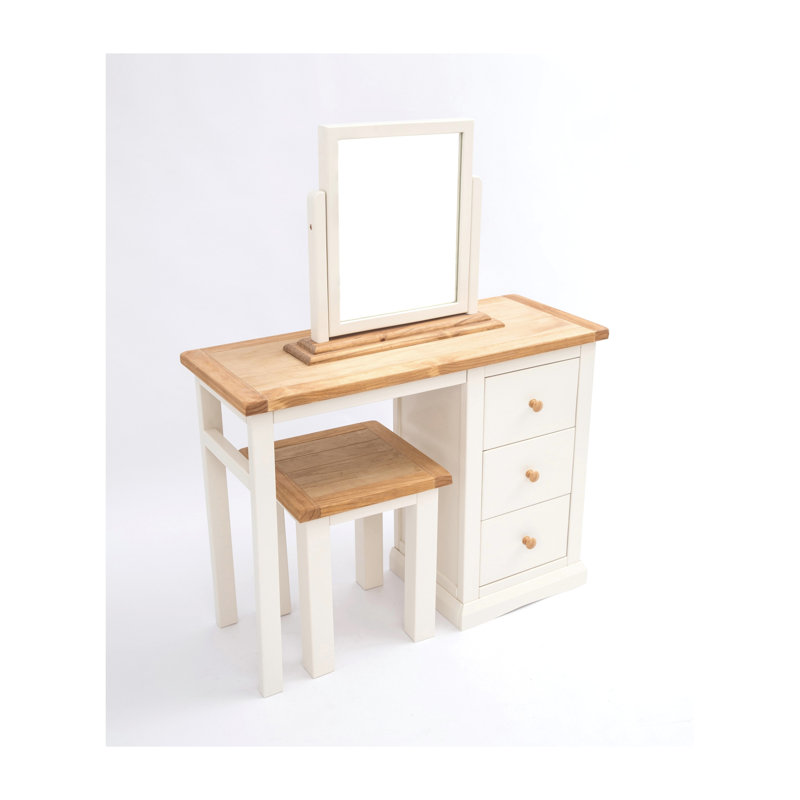 Whitehall Dressing Table with Mirror, Off White