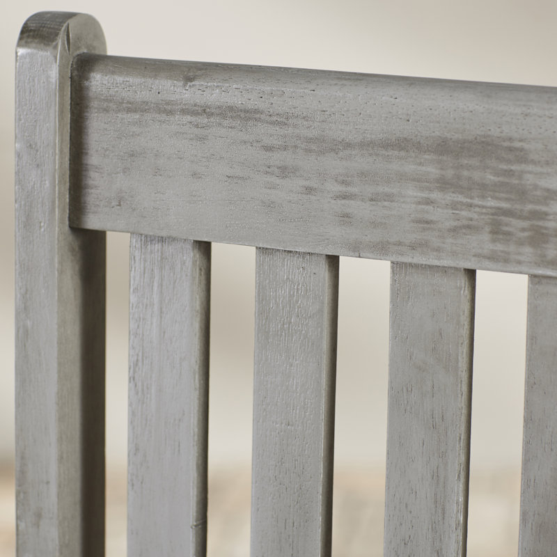 Banc en bois tête-à-tête en bois, gris