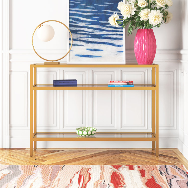 Ceno Glass Top Console Table