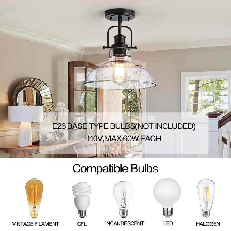 Flush Mount Ceiling Light Fixture Farmhouse Light Fixture