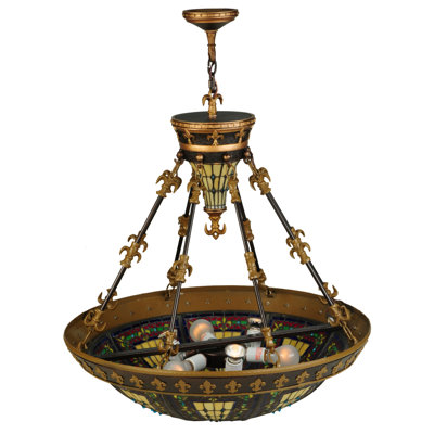 Meyda Tiffany & Stained Glass 9 - Light Bronze Unique/Statement Pendant