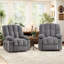 Fauteuil inclinable de massage de 37,4 po Rosalin avec deux porte-gobelets latéraux et deux télécommandes idéales pour la maison (ensemble de 2)-132269713