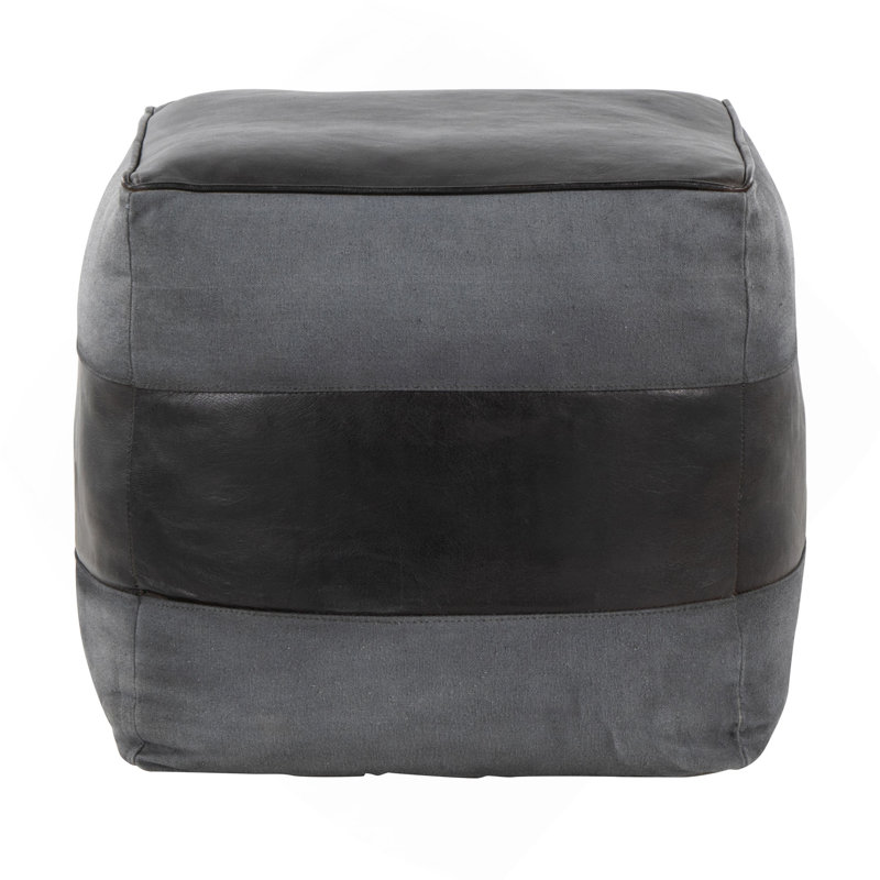 Toile en cuir et toile, Gris
