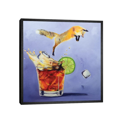 Fox on the Rocks 1 Piece Painting on Canvas