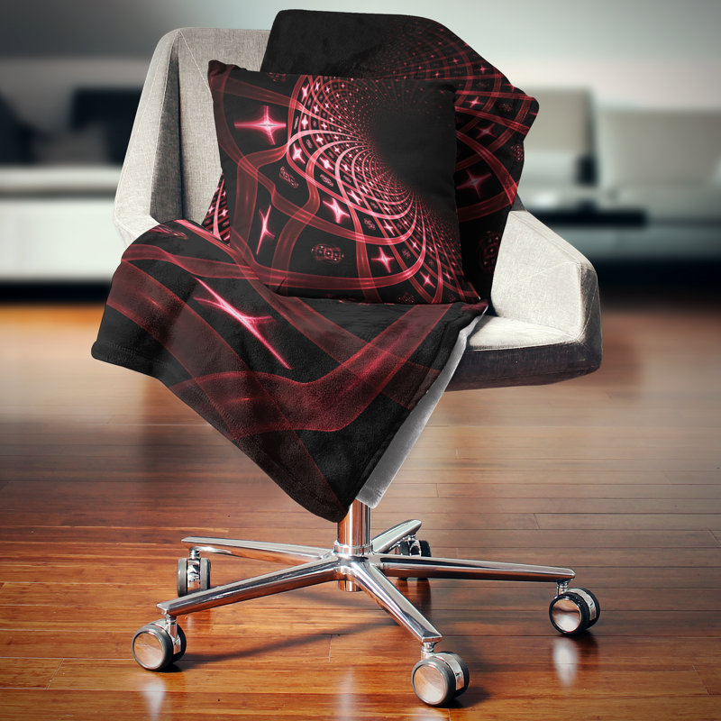 Housse et insert de coussin carré Fractal Dense Stripes, 18 po x 18 po, Coussin décoratif