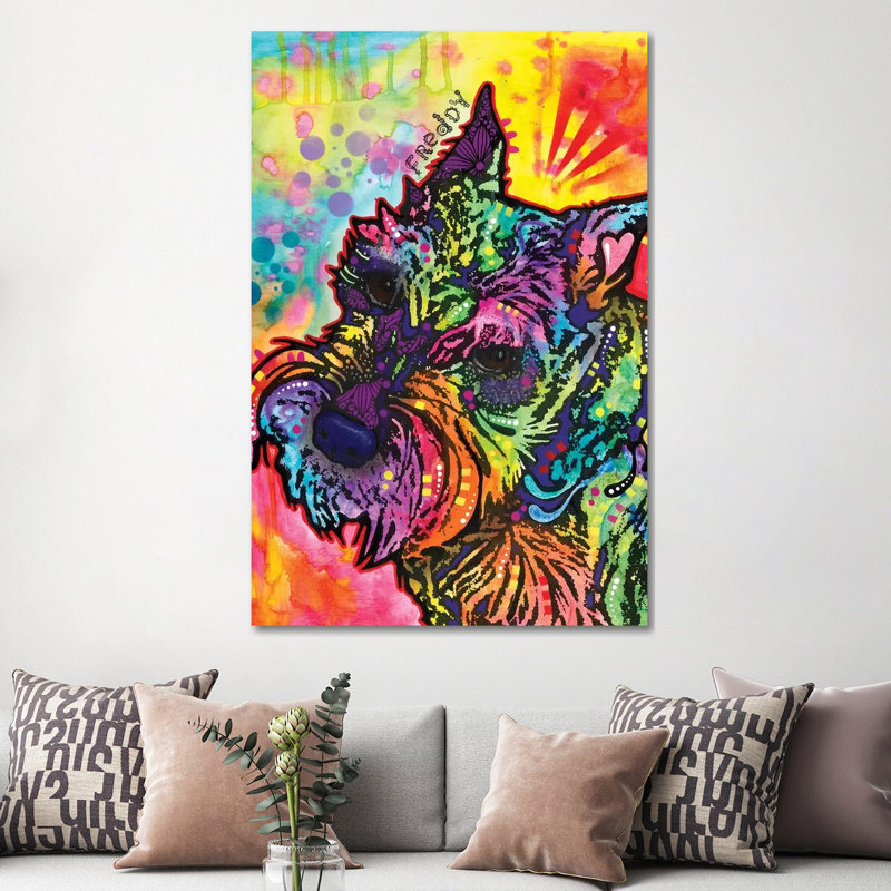 Freddy The Schnauzer by Dean Russo - Wrapped Canvas Gallery-Wrapped Canvas Giclée, 152.5 cm H x 101.5 cm W