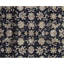 Tapis noir et ivoire de haute qualité noué à la main