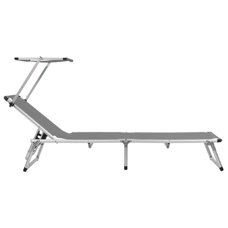 Dolores Reclining Deck Chair, Gray