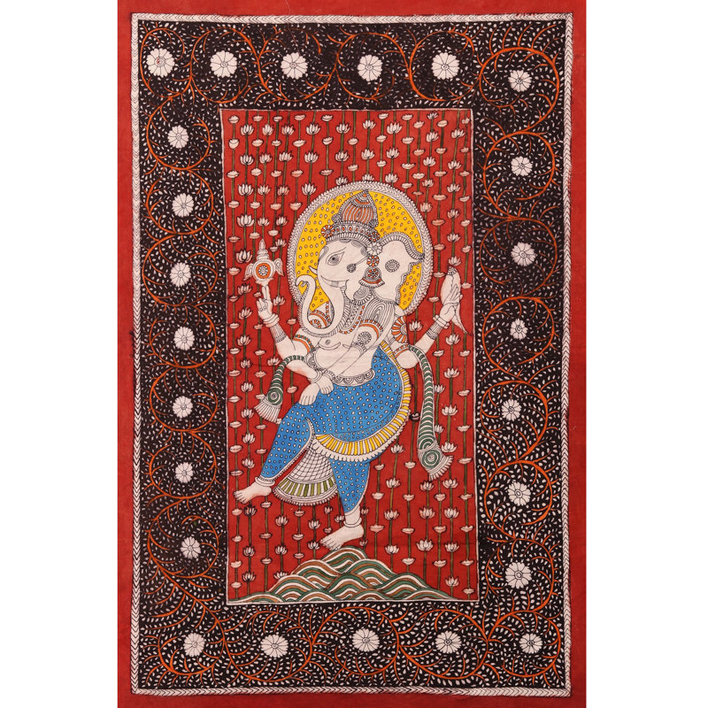Arbre de vie Ganesh Ji - Mata Ni Pachedi | Coton Madarpat | Par Dilip Chitara