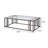 Metal Frame Coffee Table with Glass Top-1767844384