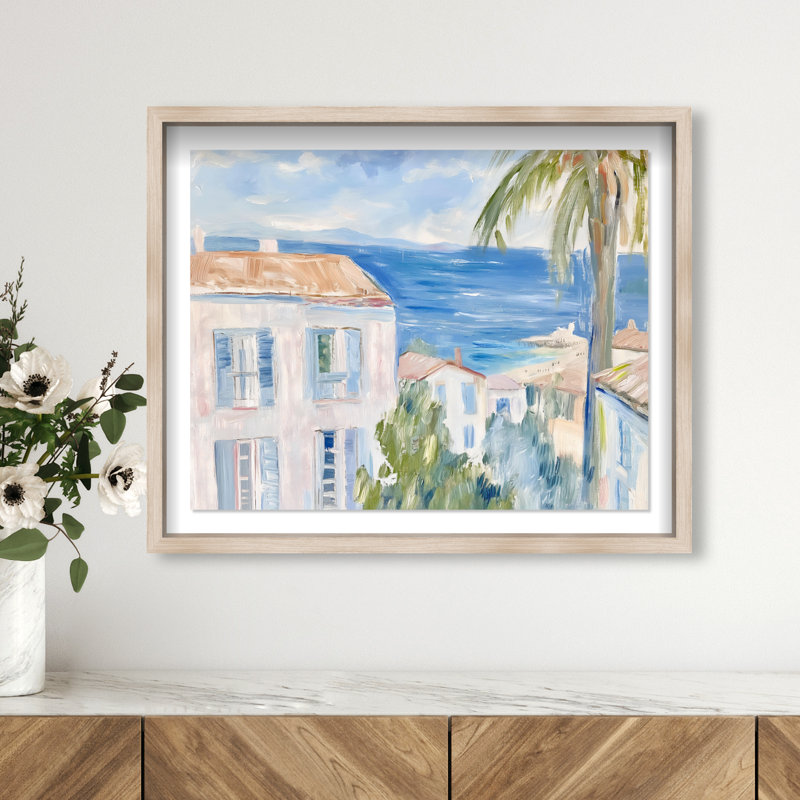 Henri Matisse Interpreted Town I Shadowbox Nautical & Beach Print by Oliver Gal, Black Frame, 20 x 16, 21.5"H x 25.5"W