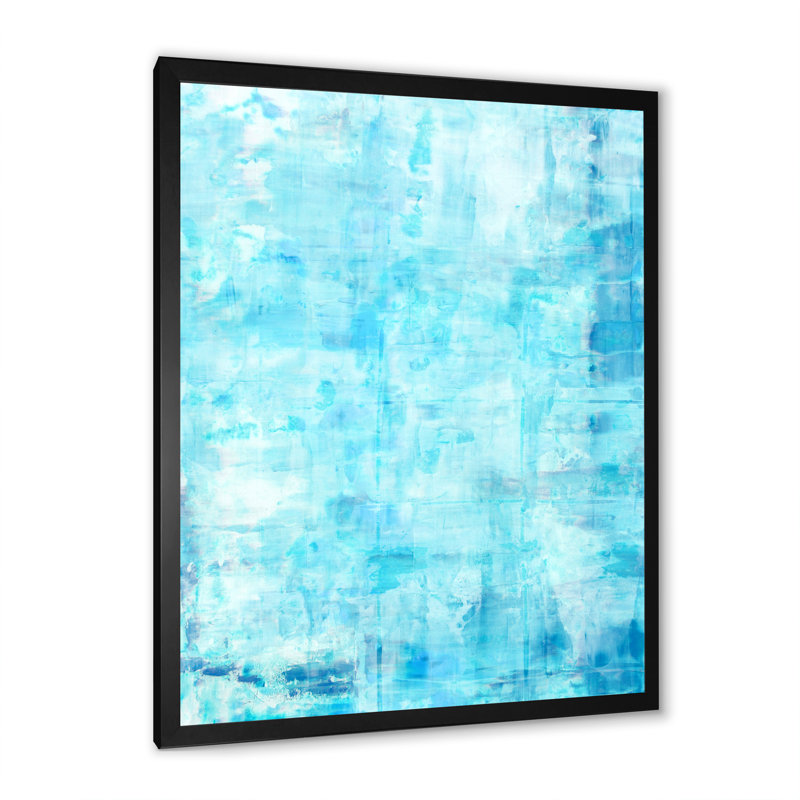 «Blue Abstract Art», reproduction d'art moderne et contemporaine sur toile, H 20 po x l 12 po x P 1 po, Cadre photo noir