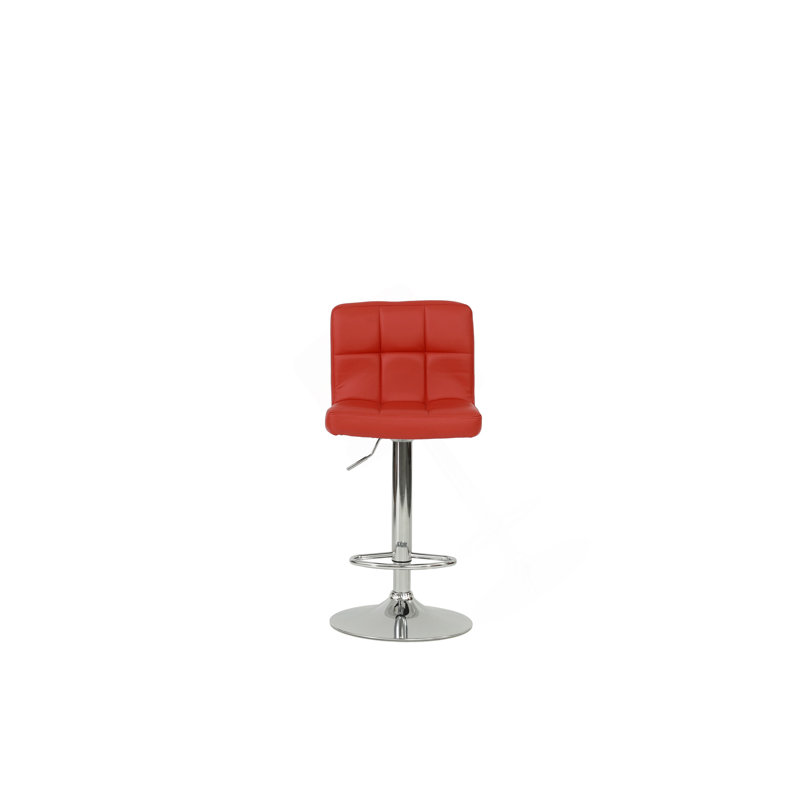 BAR STOOL In Red, Chrome