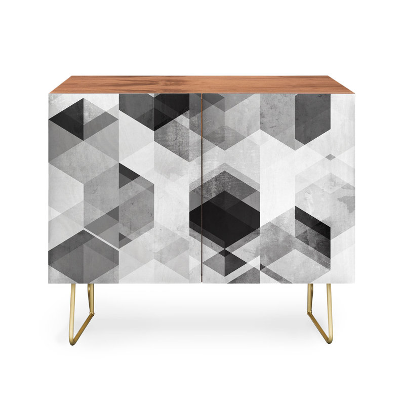 38 " W Walnut Solid Wood Credenza