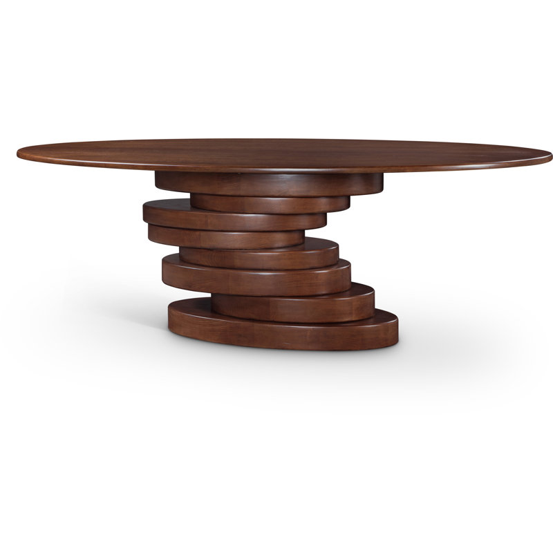 Moriah 90" Pedestal Dining Table, Brown