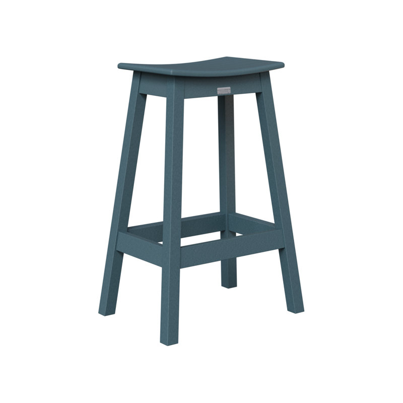 Berlin Gardens Saddle Bar Stool, Slate, 30.5
