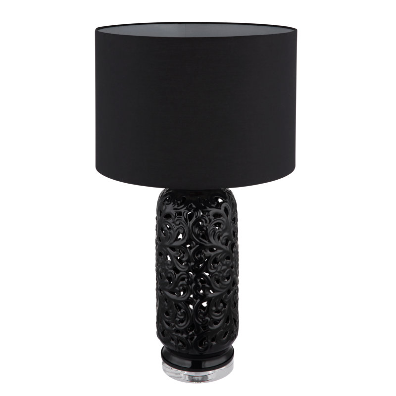 Meaghan Ceramic Table Lamp, Black
