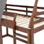 Lit superposé en bois en chêne et gris fumé - avec toit et 2 fenêtres stables pour la chambre à coucher