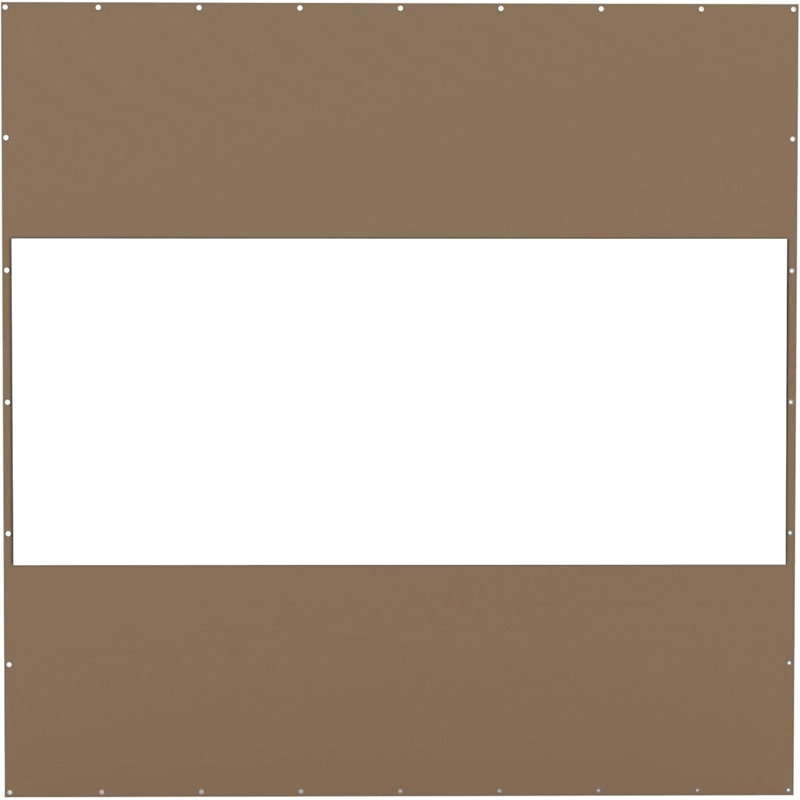 Rideau transparent d'extérieur robuste, H 118,9 po x l 118,9 po, Brun