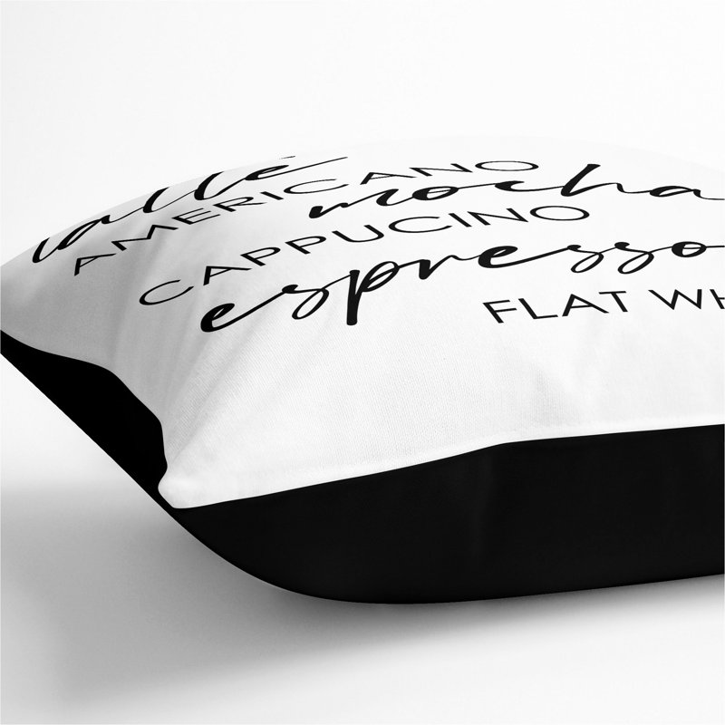 Square Cushion, 55cm H x 55cm W x 20cm D, Black