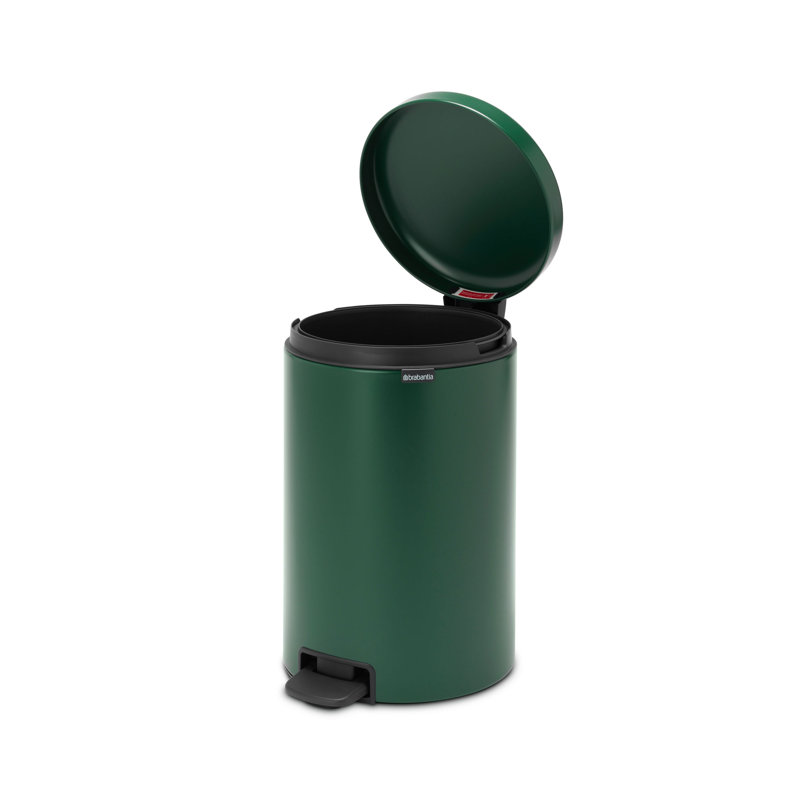 NewIcon Pedal Step On Trash Can, 20 L, Green
