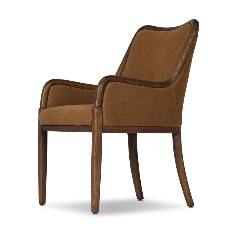 Hollen Upholstered Armchair, Broadway Gilt