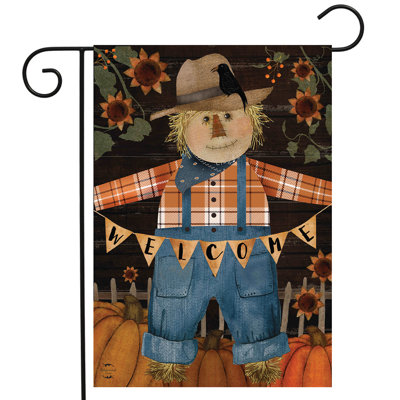 Primitive Scarecroww Garden Flag 12x18