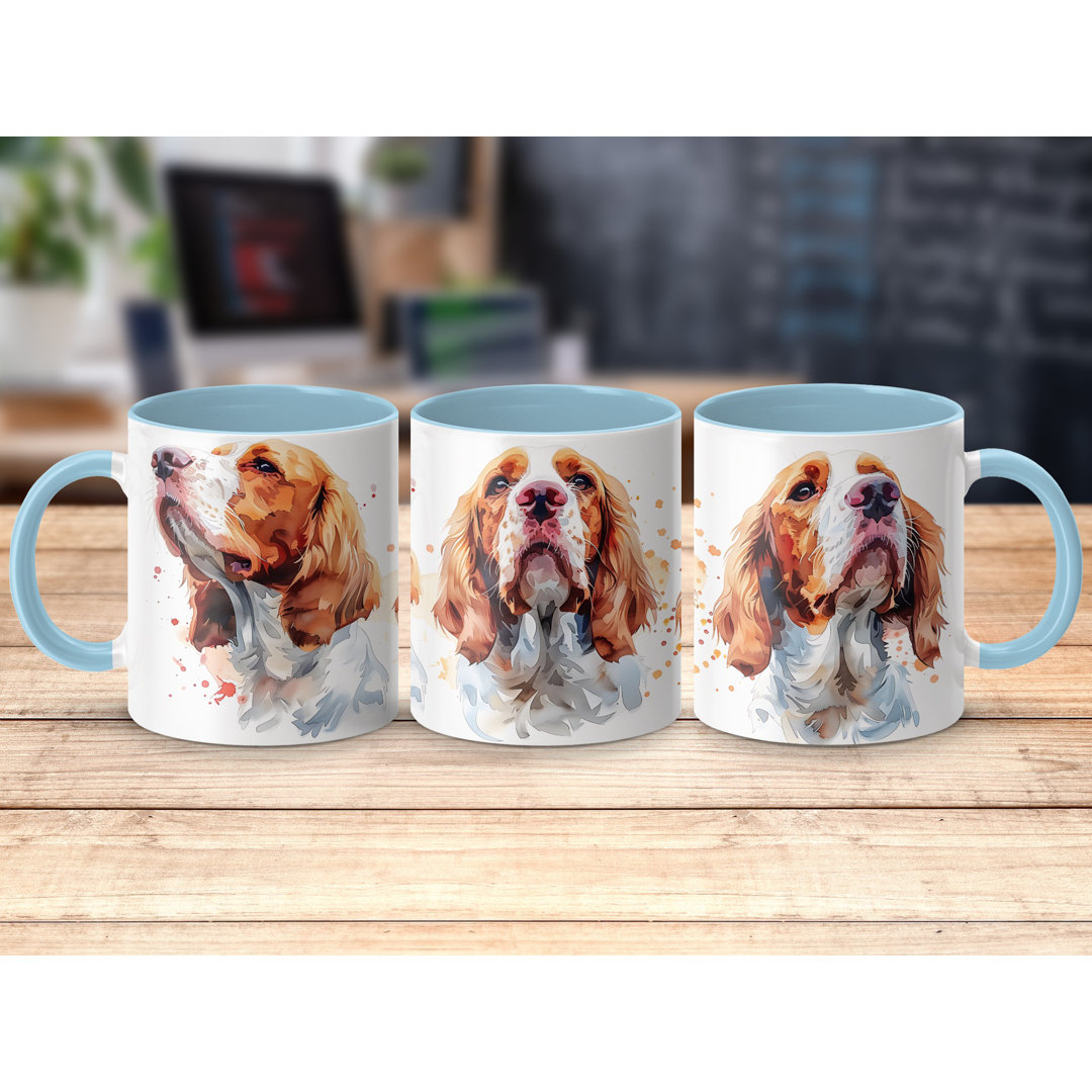 Watercolor Spaniel Dog Art Design 11oz Coffee Mug