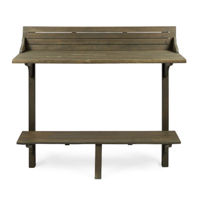 Bushnell Rectangular Acacia Outdoor Bar Table , 48'' in. W 16.5'' in. D