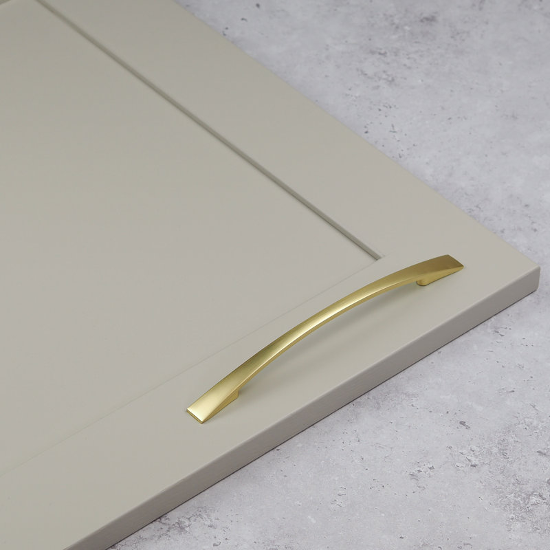 Brushed Brass Slim Bow Handles, 160mm