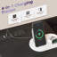  Commode 5 tiroirs noirs avec station de charge et tablette ouverte pour chambre à coucher-1222372314