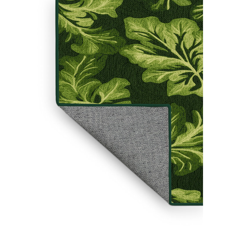  Tapis lavable Arugula Eruca sativa, Carré 7 pi