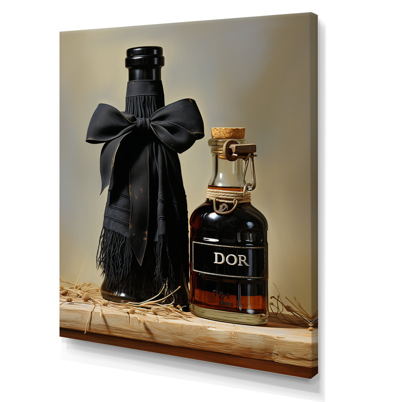 «Chic Noir Perfume Deep Grace - Dior», art mural, Toile tendue, H 44 po x l 34 po x P 1,5 po