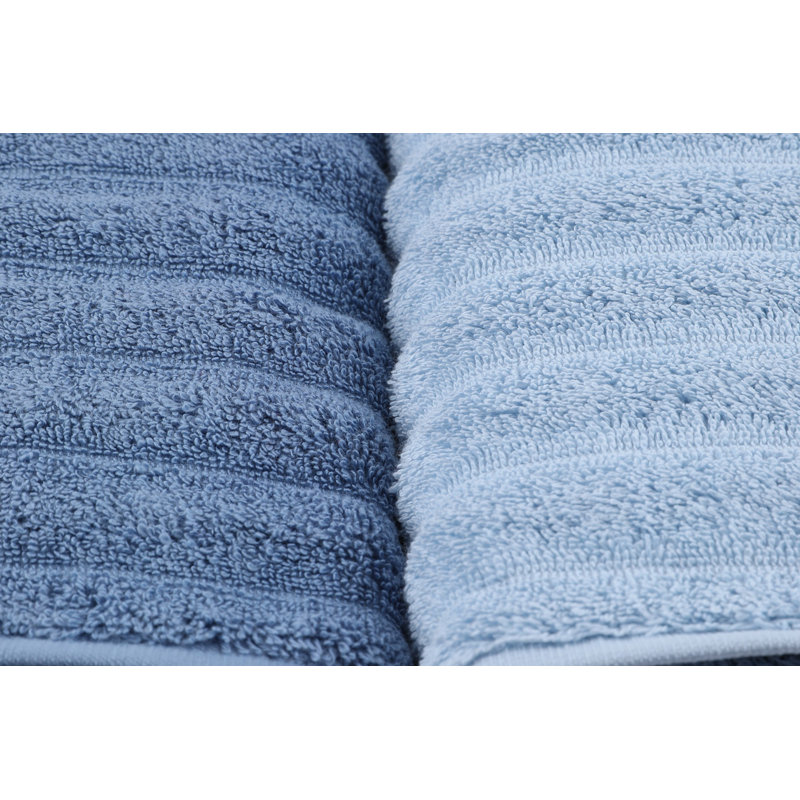 Ensemble de serviettes 4 pièces 100% coton, Bleu