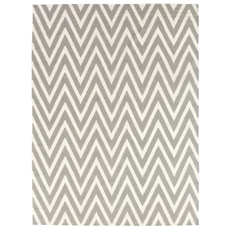 Wool Chevron Area Rug, Rectangle 5' x 8'