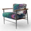 Mignon paon, art floral I - Fauteuil d'appoint rembourré avec animaux rembourrés-255514683